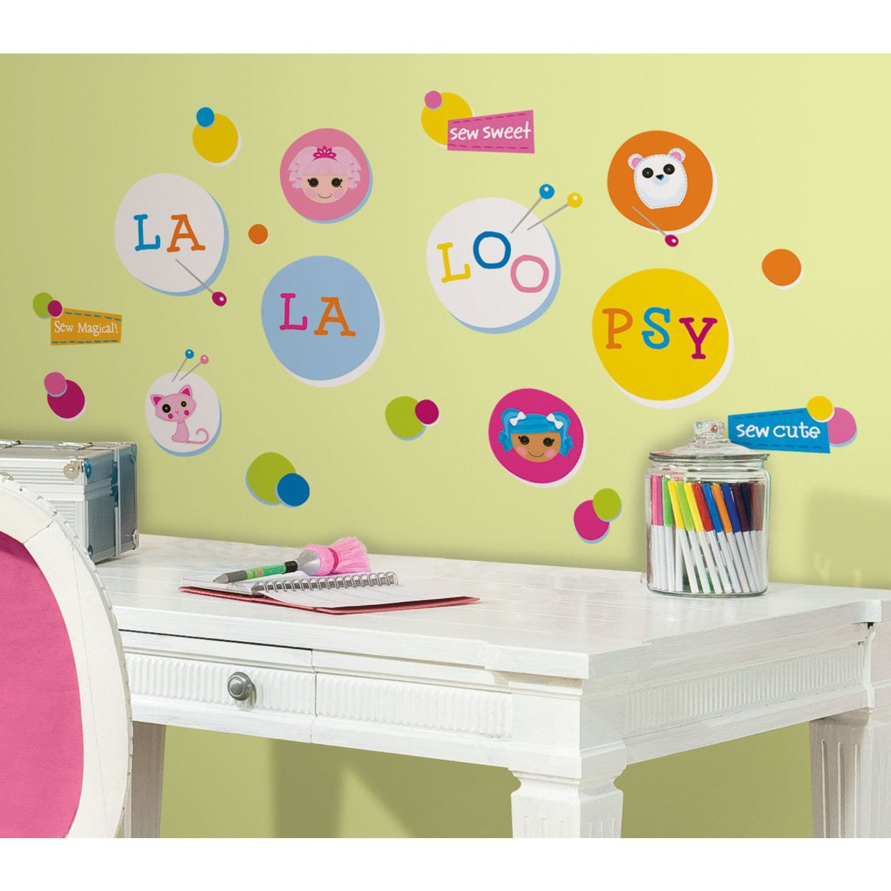 RoomMates RMK2004SCS Lalaloopsy Polka Dots Peel and Stick Wall Decal