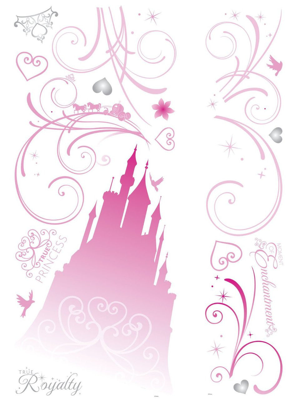 Roommates Disney Princess Scroll Castle Peel And Stick Giant Wall Decals, 1-Pack