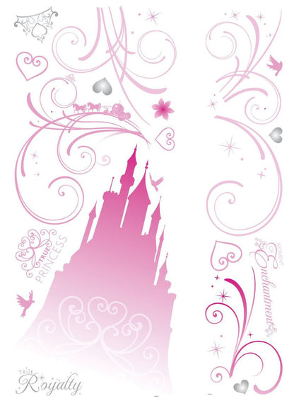 Roommates Disney Princess Scroll Castle Peel And Stick Giant Wall Decals, 1-Pack
