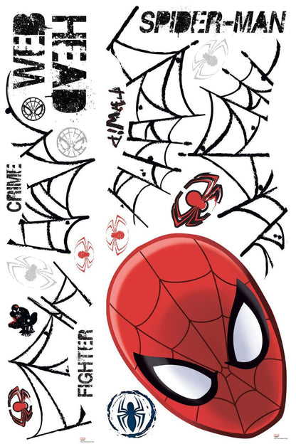 RoomMates Ultimate Spider Man Web Head Peel and Stick Wall Decals, 1-Pack