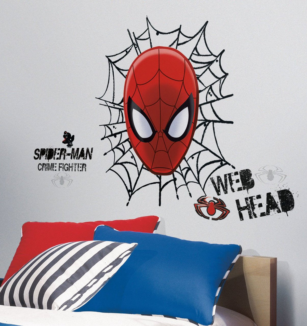RoomMates Ultimate Spider Man Web Head Peel and Stick Wall Decals, 1-Pack