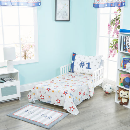 EVERYDAY KIDS 3-Piece Toddler Sheet Set - Jungle Sports