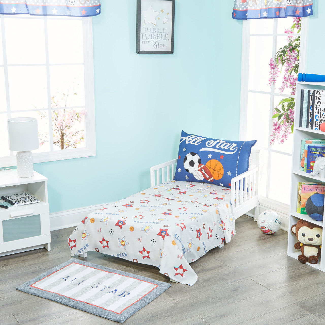 EVERYDAY KIDS 3-Piece Toddler Sheet Set - Jungle Sports