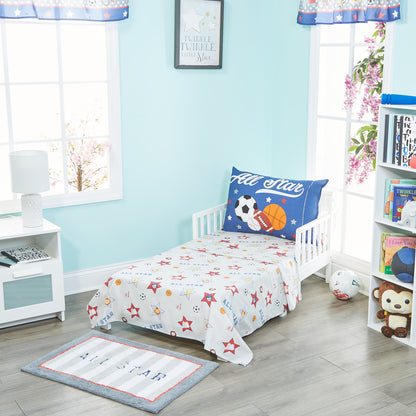 EVERYDAY KIDS 3-Piece Toddler Sheet Set - Jungle Sports