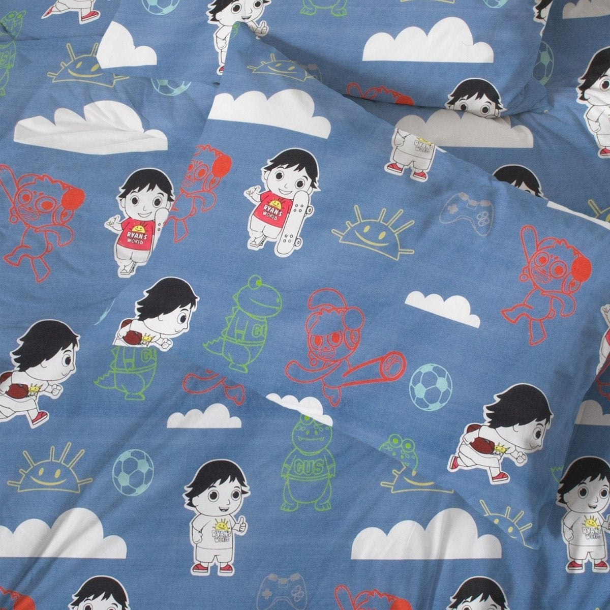 Ryan's World Stay Happy Twin Sheet Set