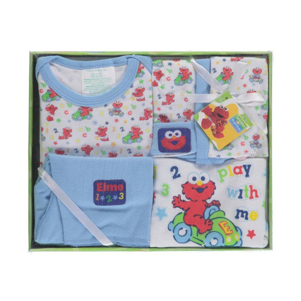 Sesame Street Beginnings Baby Boys' "Elmo 123" 6-Piece Gift Set