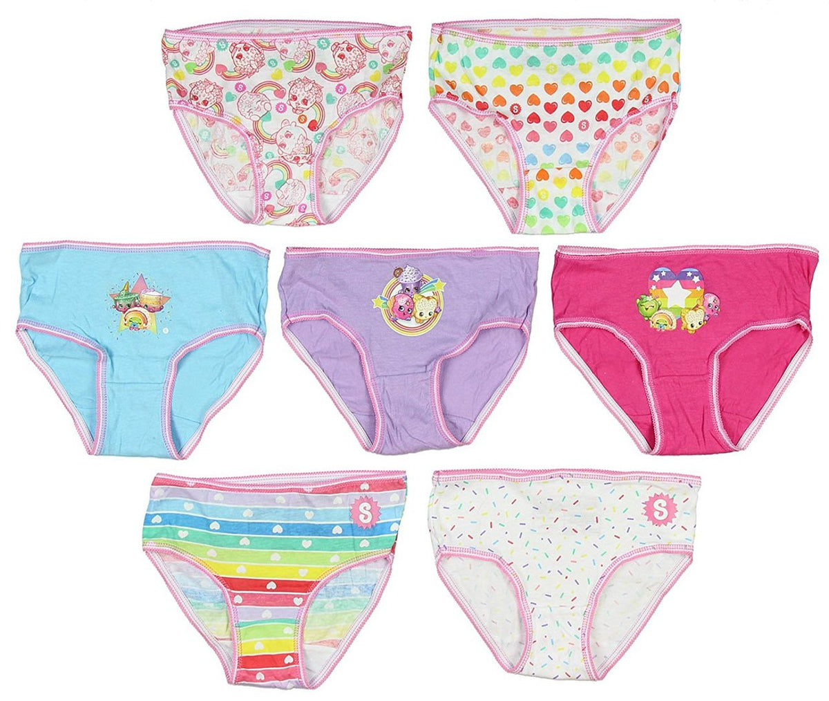 Shopkins 7-Pack Underwear Briefs-Size 8