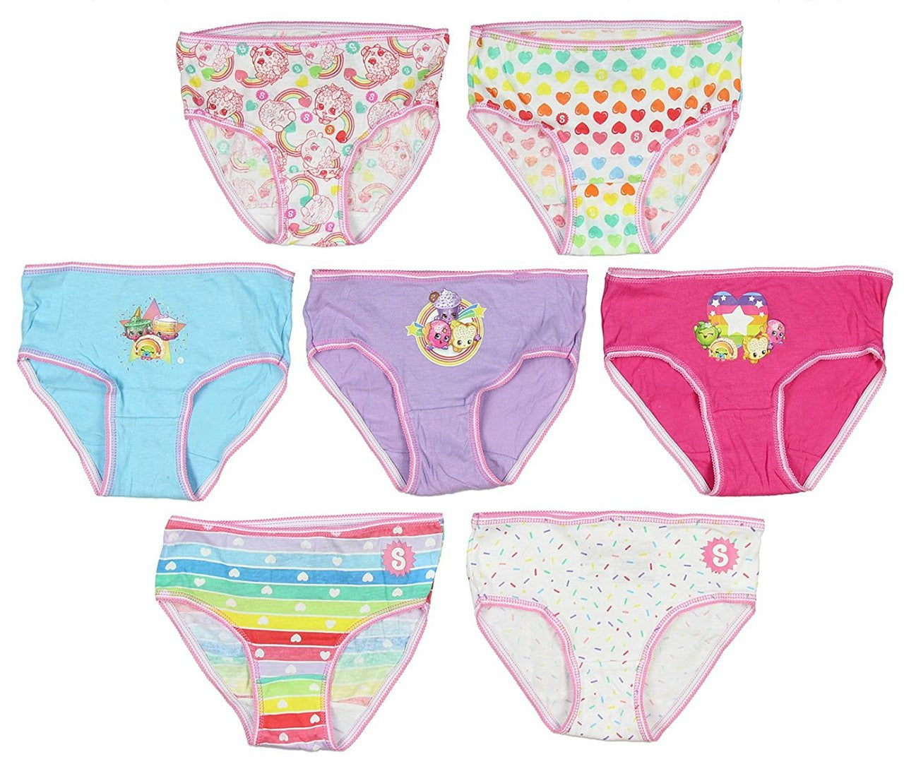Shopkins 7-Pack Underwear Briefs-Size 8