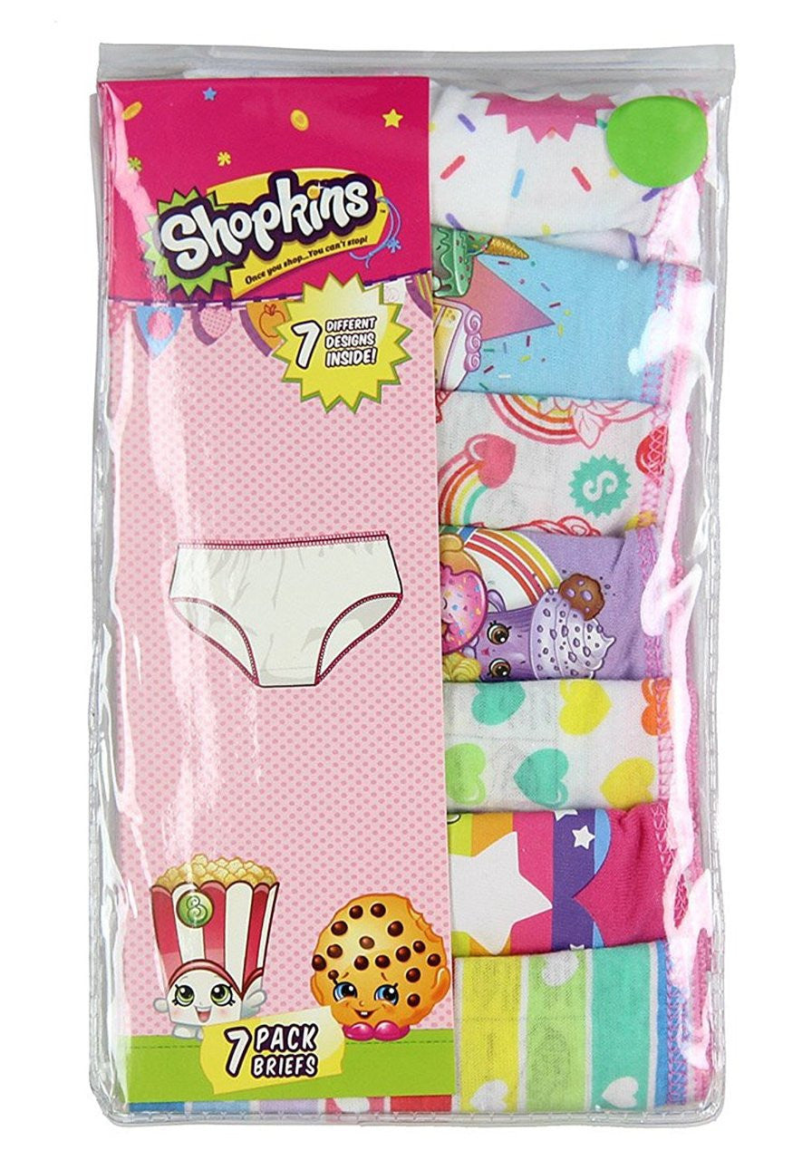 Shopkins 7-Pack Underwear Briefs-Size 8