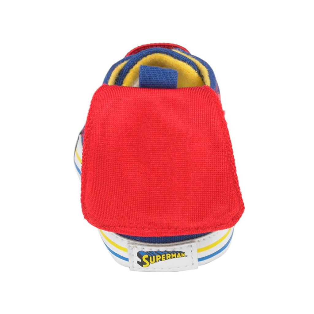 Superman Infant Blue Crib Shoes with Capes