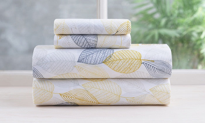 Vera 4 Piece Sheet Set (Full Size, Yellow)