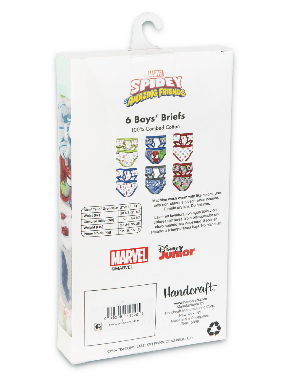 Marvel Spidey & His Amazing Friends Toddler Boys 6-Pack Briefs – Soft Cotton Underwear Set