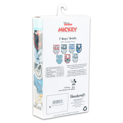 Disney Mickey Mouse Toddler Boys Briefs 7-Pack – 100% Cotton Underwear Set