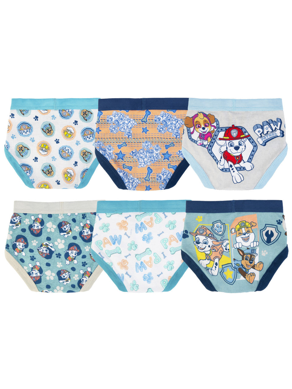 Nickelodeon Paw Patrol Toddler Boys 6-Pack Briefs – 100% Cotton Underwear