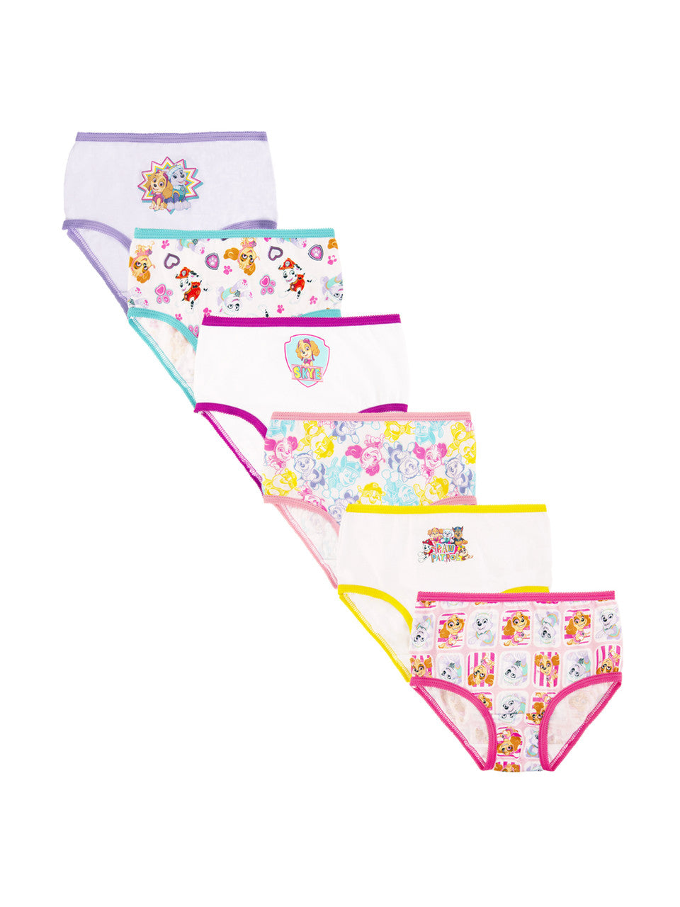 Nickelodeon Paw Patrol Toddler Girls 6-Pack Briefs – Soft Cotton Character Underwear