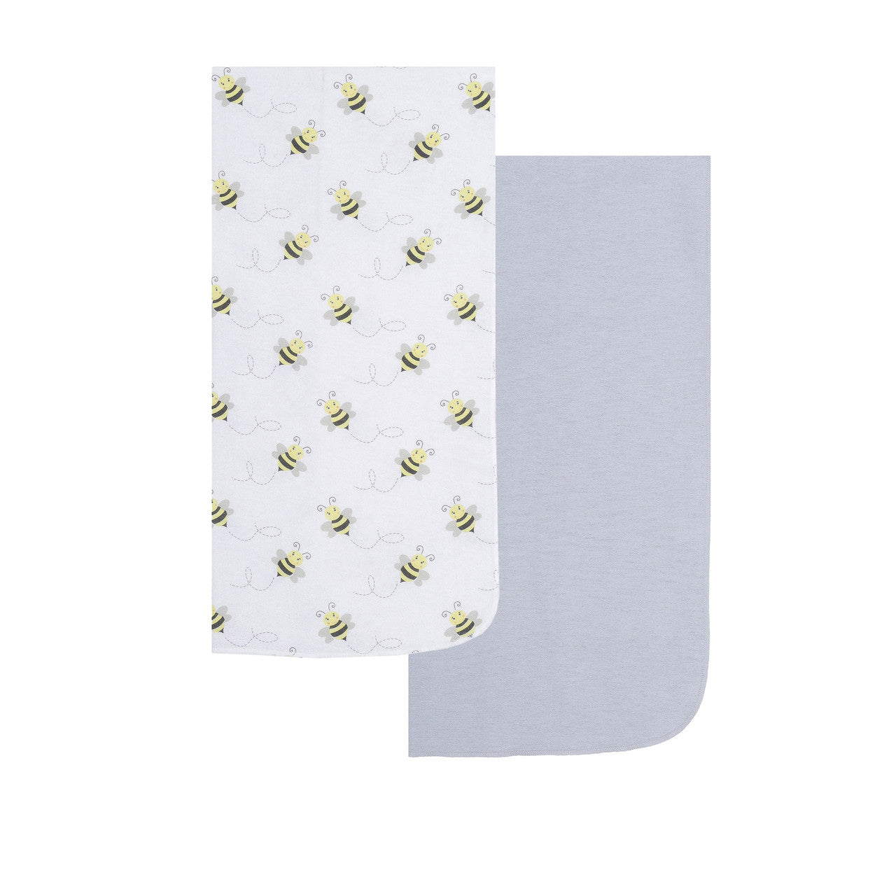 EVERYDAY KIDS 4 Pack Flannel Receiving Baby Blanket Set - Bees/Honeycomb