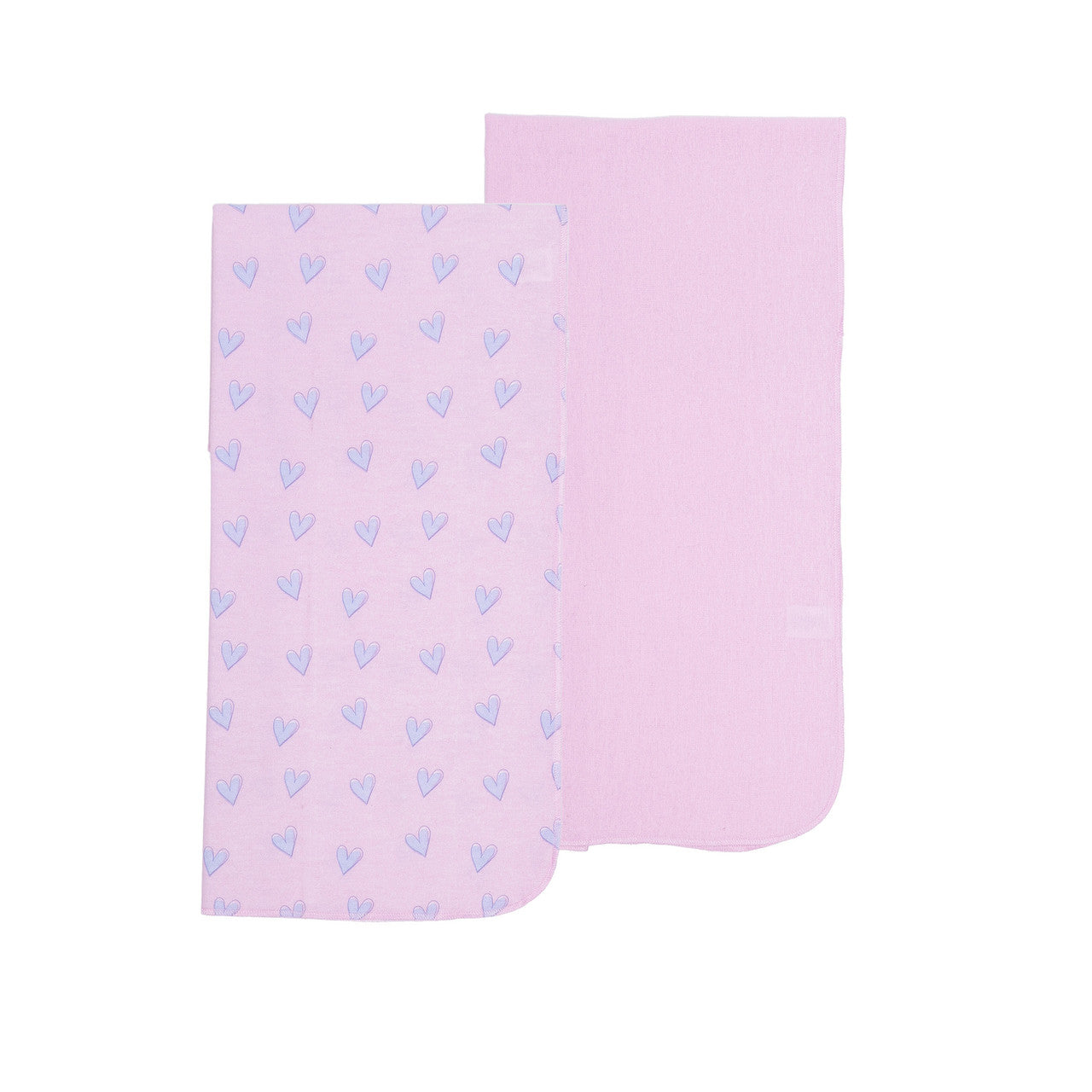 EVERYDAY KIDS 4 Pack Flannel Receiving Baby Blanket Set - Pink Flowers/Hearts