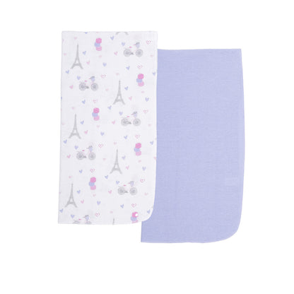 EVERYDAY KIDS 4 Pack Flannel Receiving Baby Blanket Set - Paris/Polka Dots