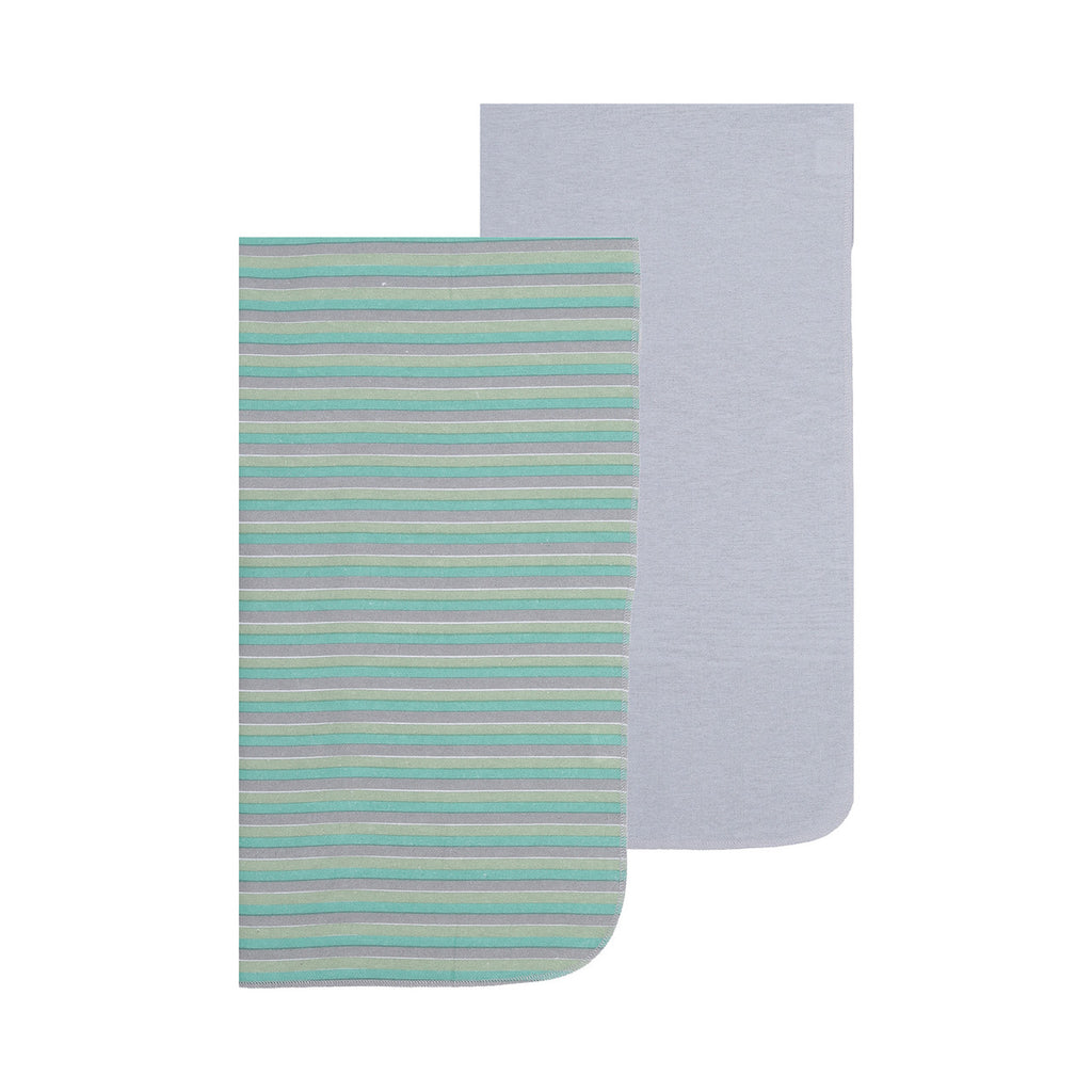 EVERYDAY KIDS 4 Pack Flannel Receiving Baby Blanket Set - Dinosaurs/Stripes