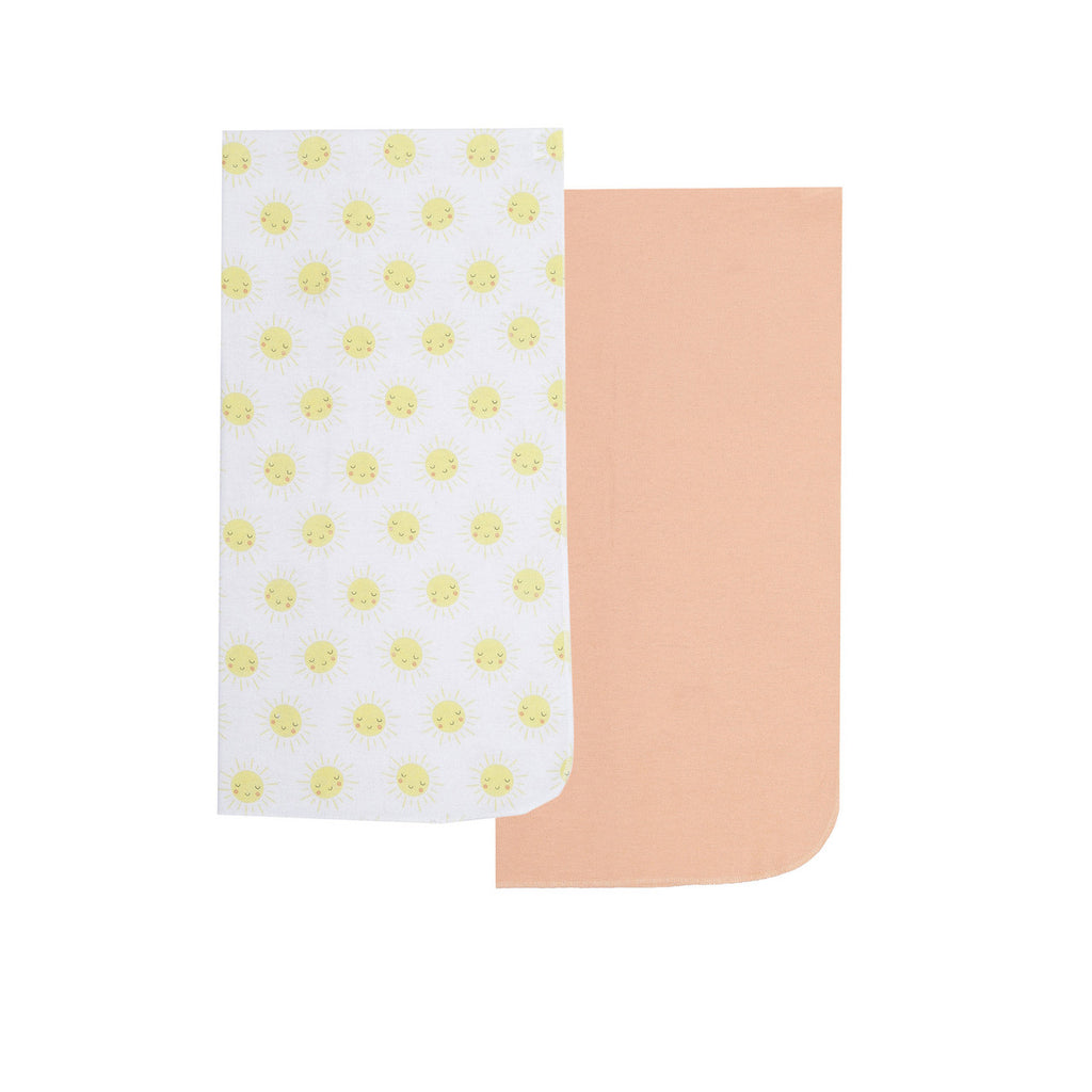 EVERYDAY KIDS 4 Pack Flannel Receiving Baby Blanket Set - Sun/Yellow Stripes