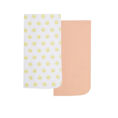 EVERYDAY KIDS 4 Pack Flannel Receiving Baby Blanket Set - Sun/Yellow Stripes