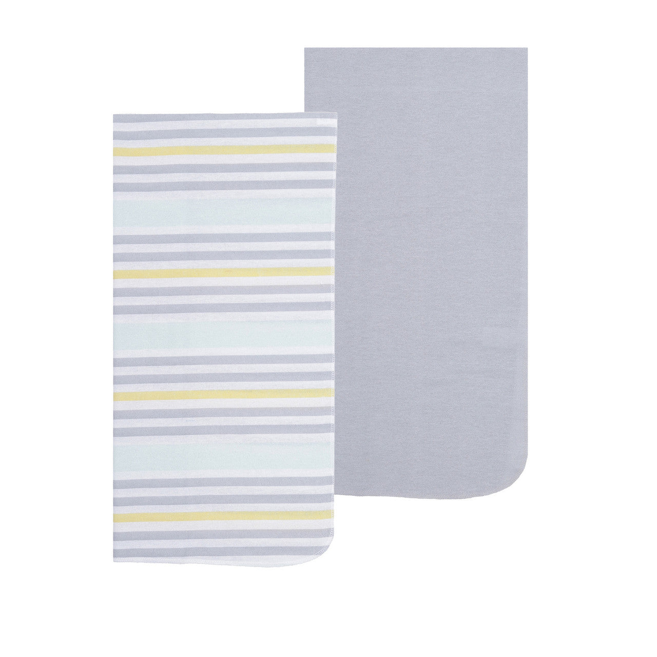 EVERYDAY KIDS 4 Pack Flannel Receiving Baby Blanket Set - Sheeps/Stripes
