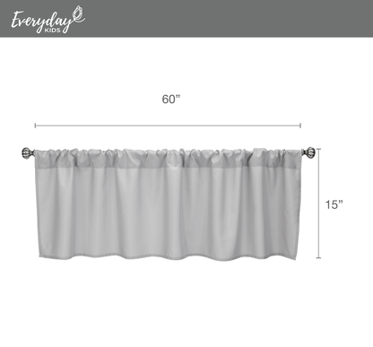 Everyday Kids Gray Window Valance