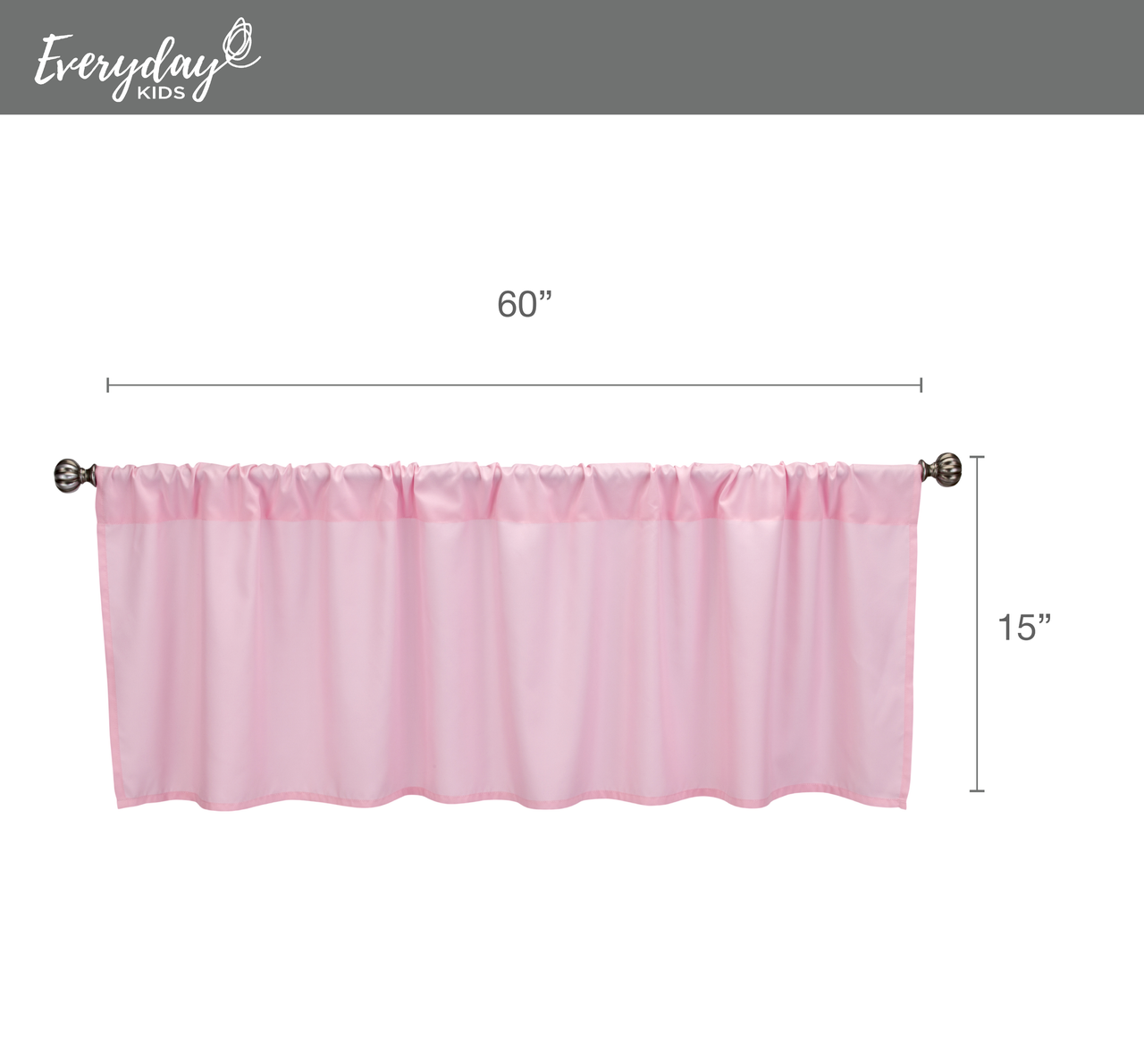 Everyday Kids Pink Window Valance