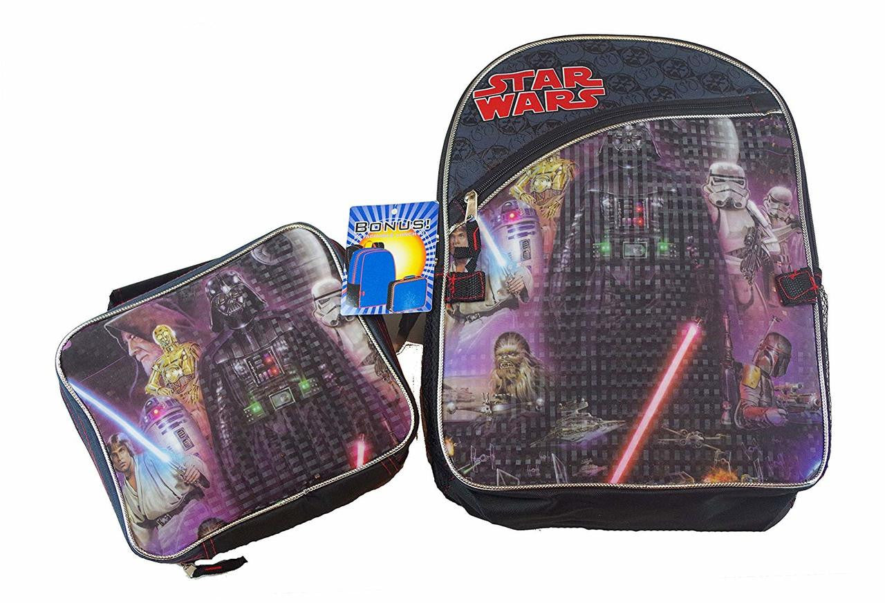 Star Wars 16" Kids Backpack with Lunch Box