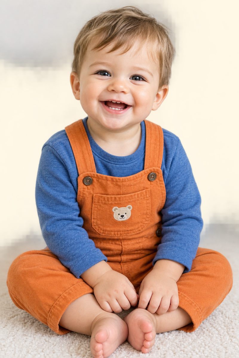 Smiling baby boy