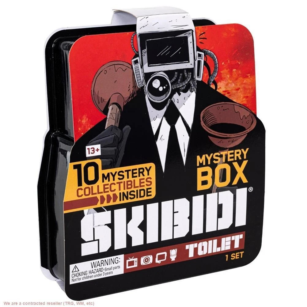 Skibidi Toilet Mystery Box Playset, 10 Surprise Collectibles Inside with Mini Figures, View Finder, Clip-On & Accessories, Ages 13+