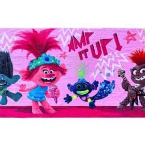 Trolls Amp It Up Beach Towel 28"x 58"